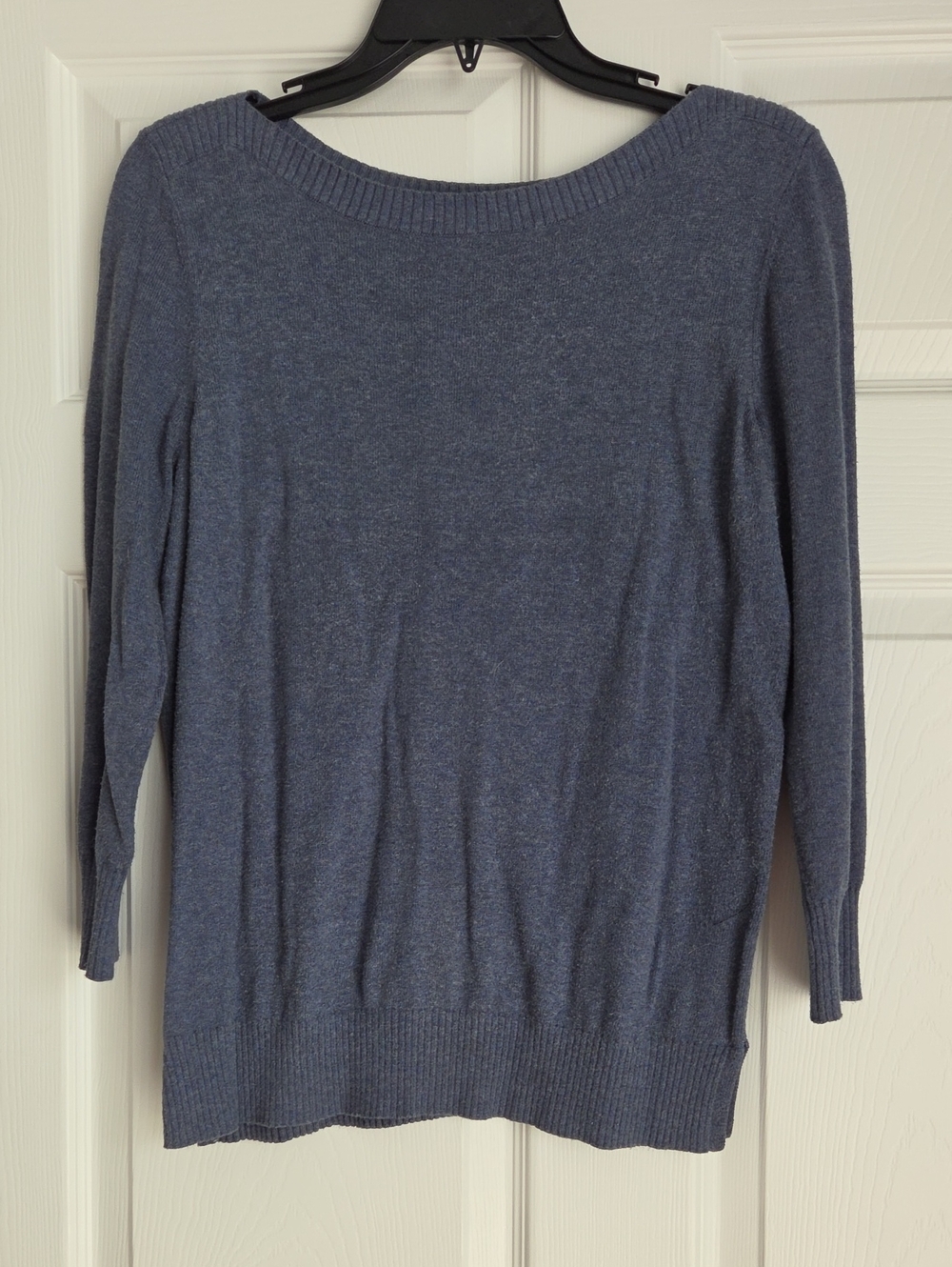 LOFT Slate Blue Boatneck Lightweight Sweater